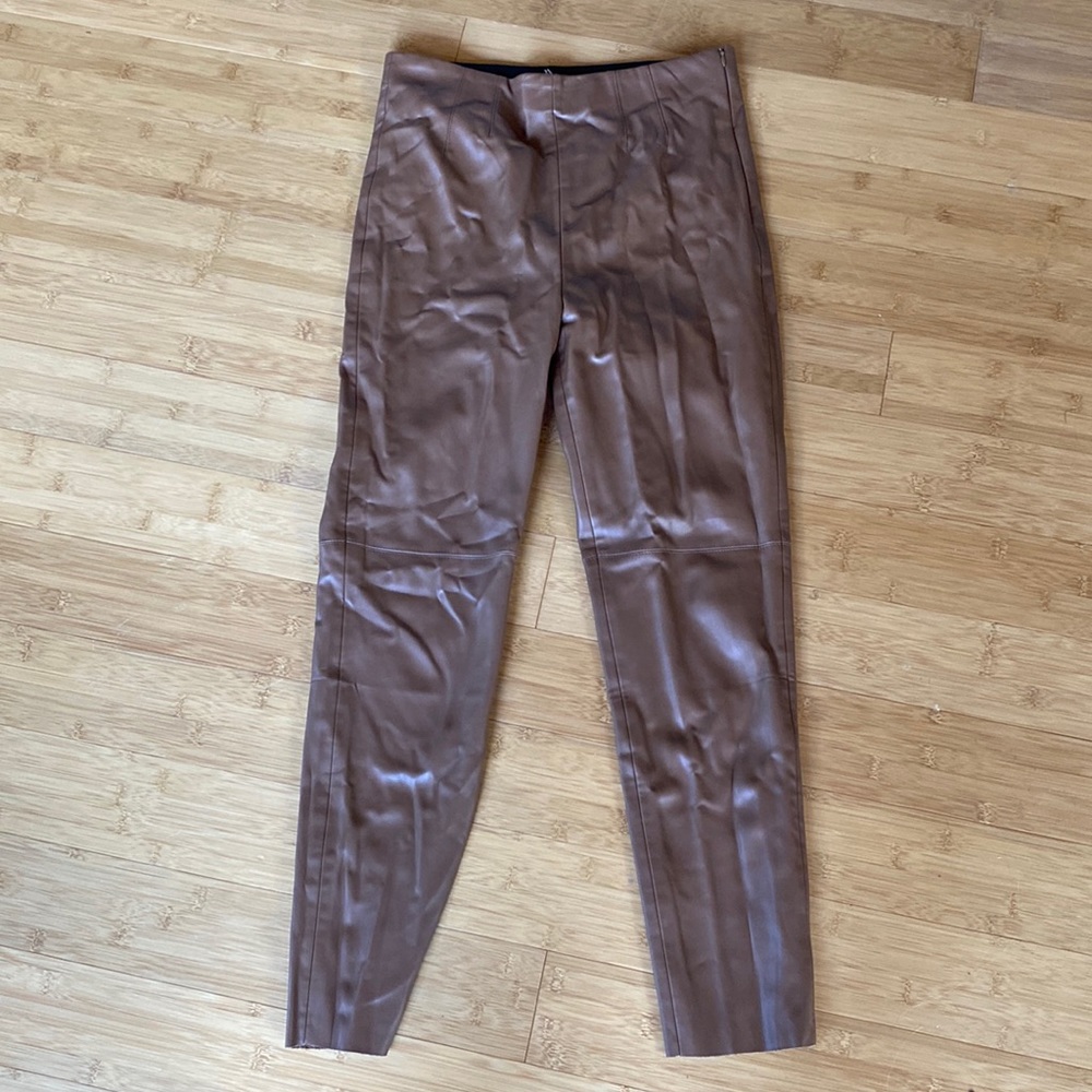 Zara high waisted faux leather leggings